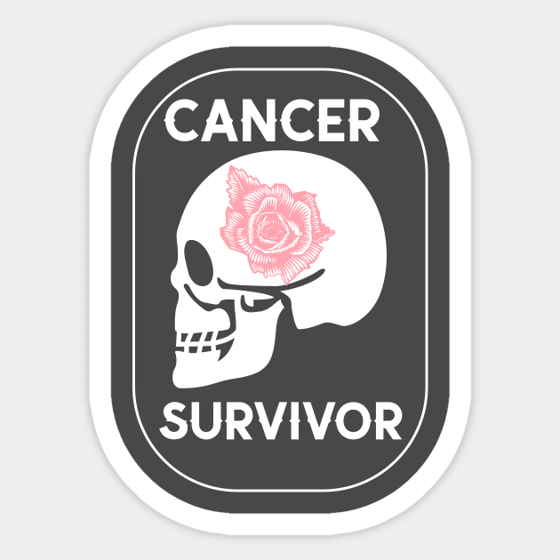 Cancer Survivor Rose Sticker by Preston James Designs